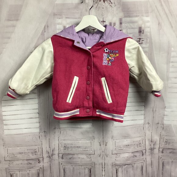 Vintage Y2K Sesame Street Soccer Varsity Jacket Snap Front 5T - Picture 1 of 16